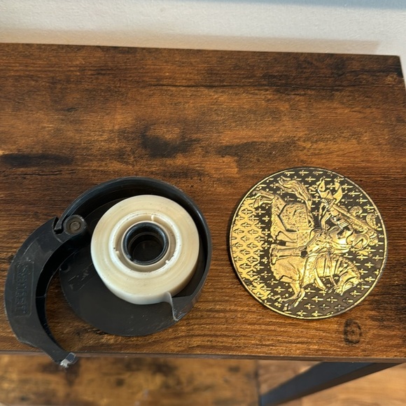 Vintage Retro 70s Knight on Horse Armor Scotch Tape Dispenser Made in W. Germany - Picture 4 of 8